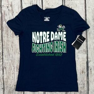 Notre Dame New Fighting Irish Women's Small NCAA Collegiate Blue Sport Tshirt